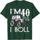 40th Birthday Tractors Farmer Rancher Funny Saying Vintage T-Shirt - T-Shirt | Forest