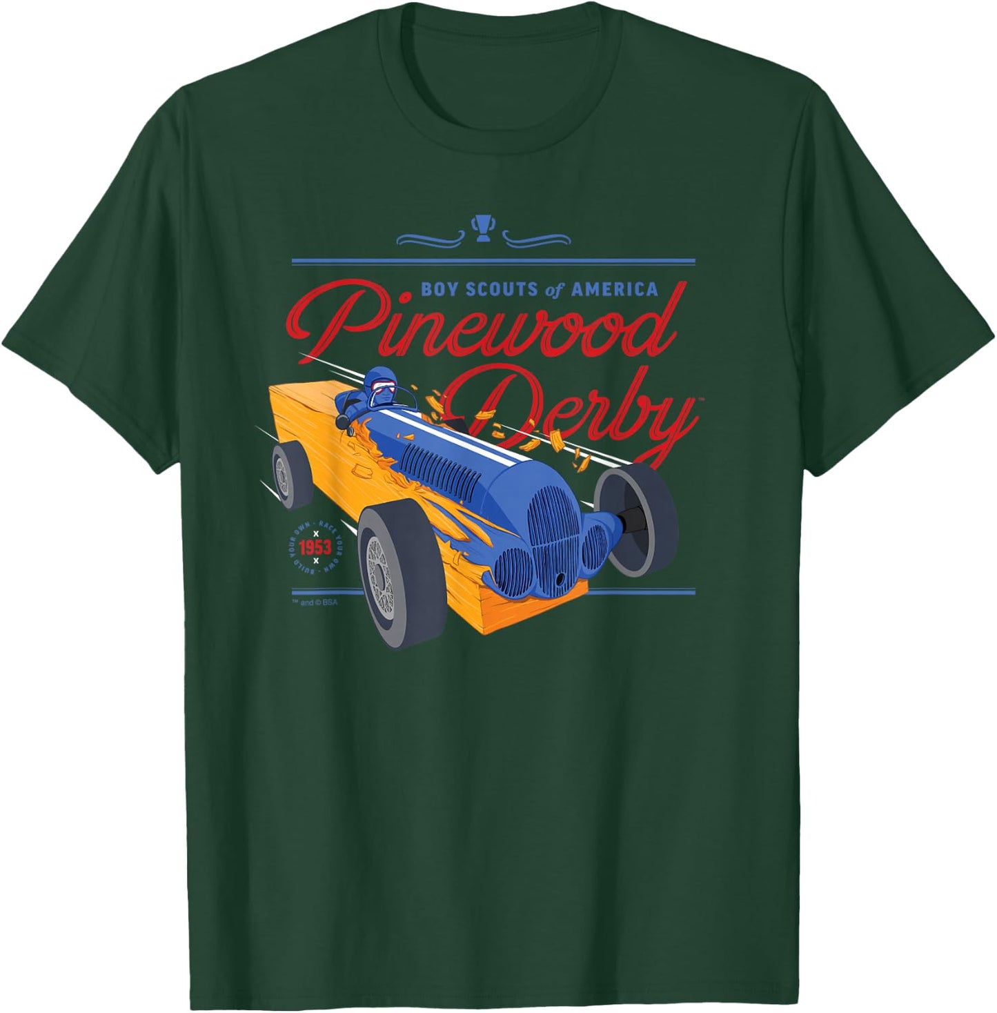 Pinewood Derby (Block Car) T-Shirt - T-Shirt | Forest