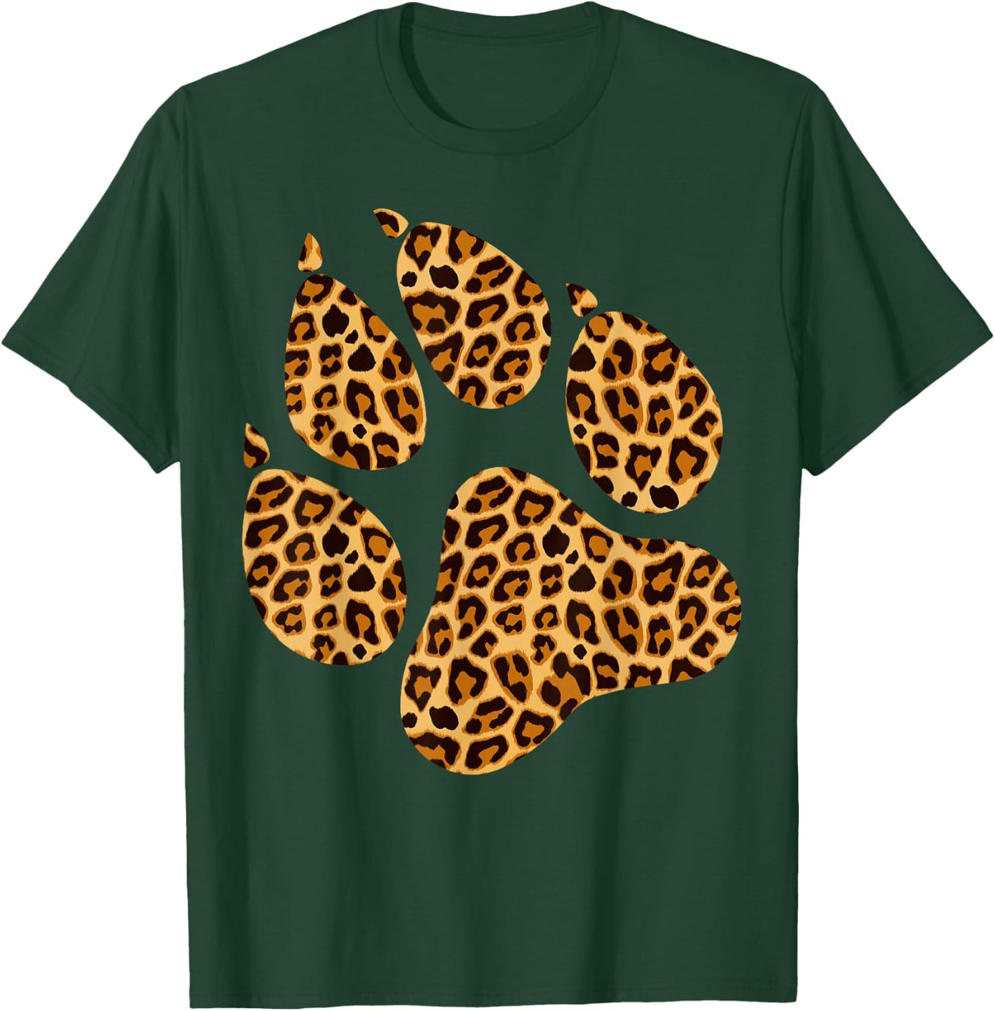 Funny Leopard Print Paw | Cool Cheetah Skin Boys Girls Gift T-Shirt - T-Shirt | Forest
