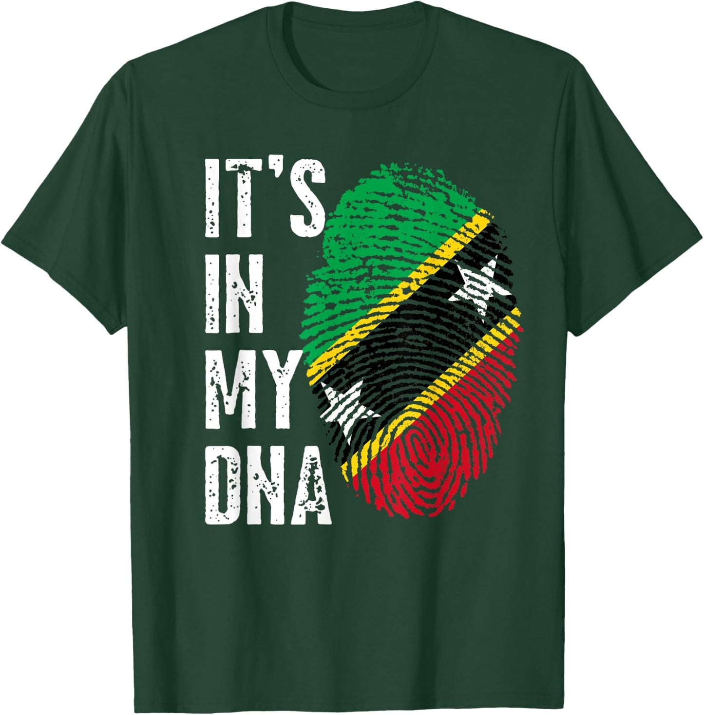 It's in My DNA Proudly Nevisian Kittitian Saint Kitts Nevis T-Shirt - T-Shirt | Forest