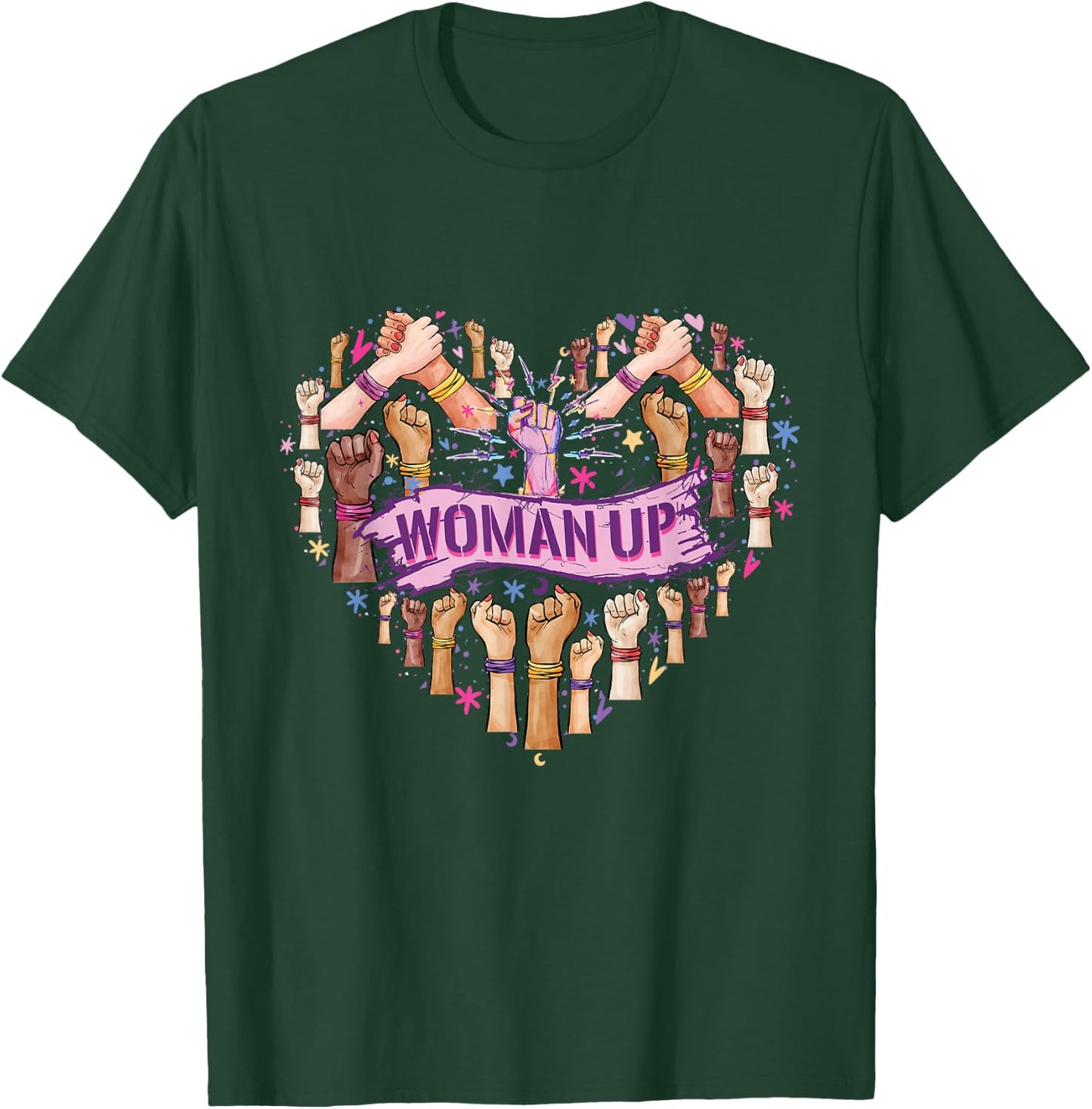 Feminism Feminist Strong Women Empowerment Feminist Heart up T-Shirt - T-Shirt | Forest