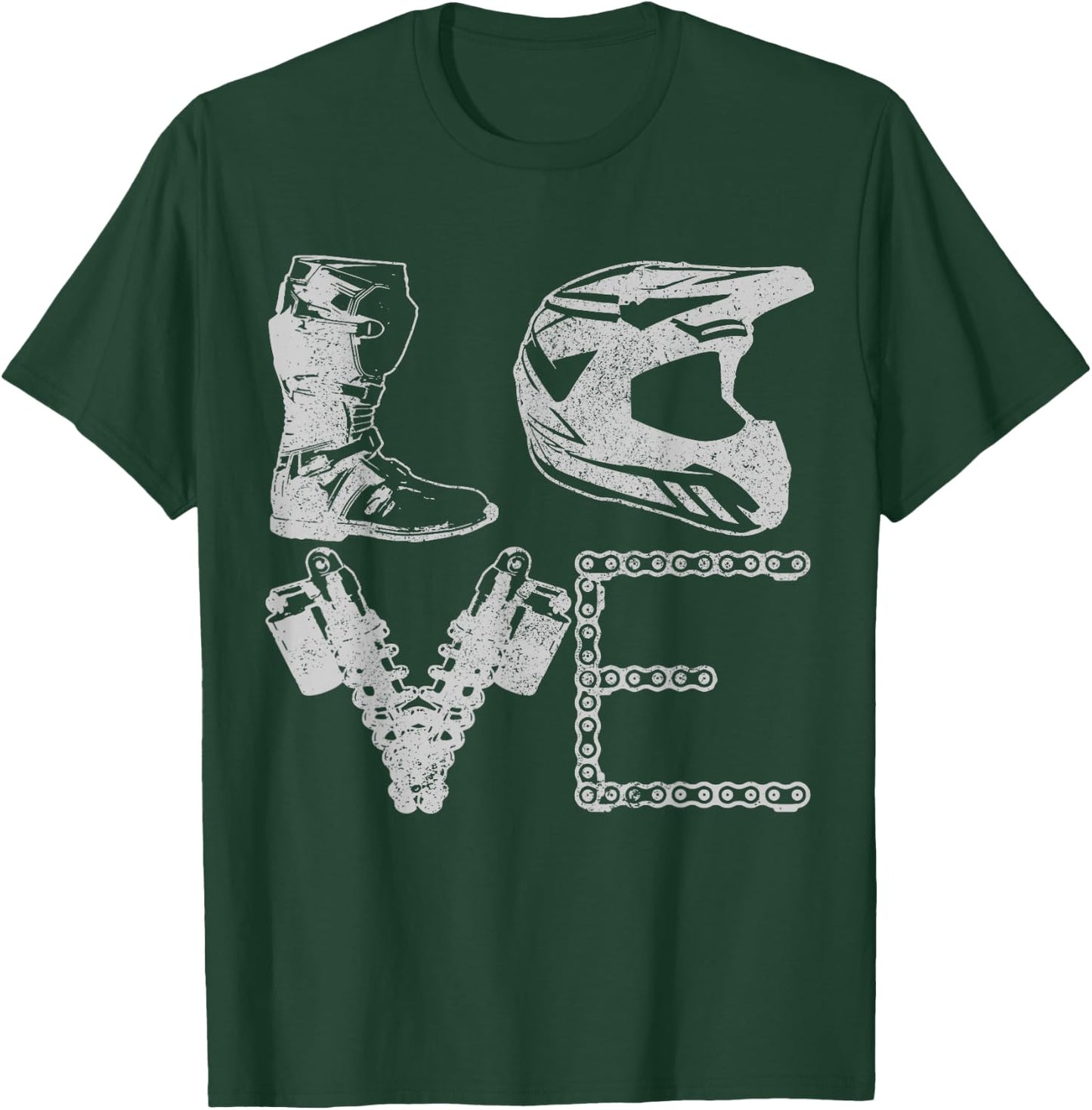 Motocross Love Enduro MX Motorcycle Biker Gift T-Shirt - T-Shirt | Forest