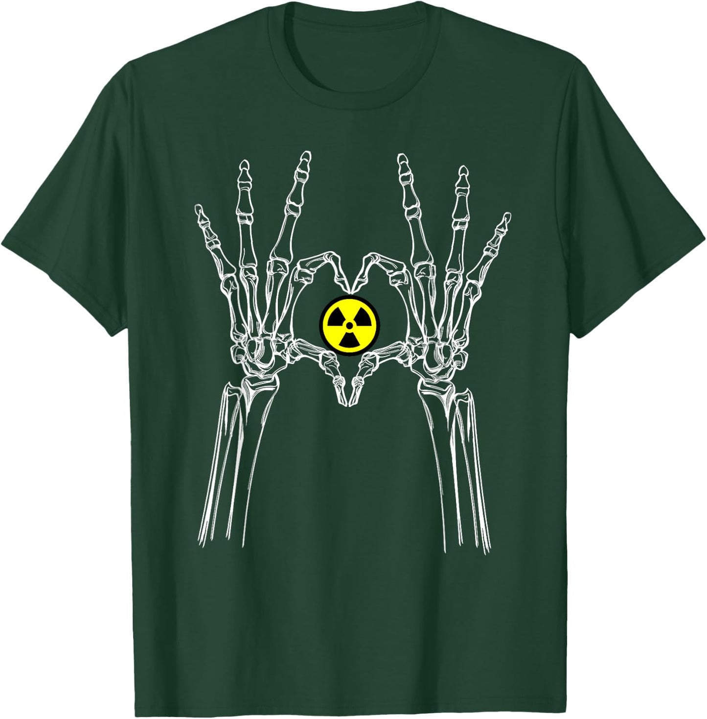 Funny Radioactive Gift Cool Nuclear Biohazard Logo T-Shirt - T-Shirt | Forest