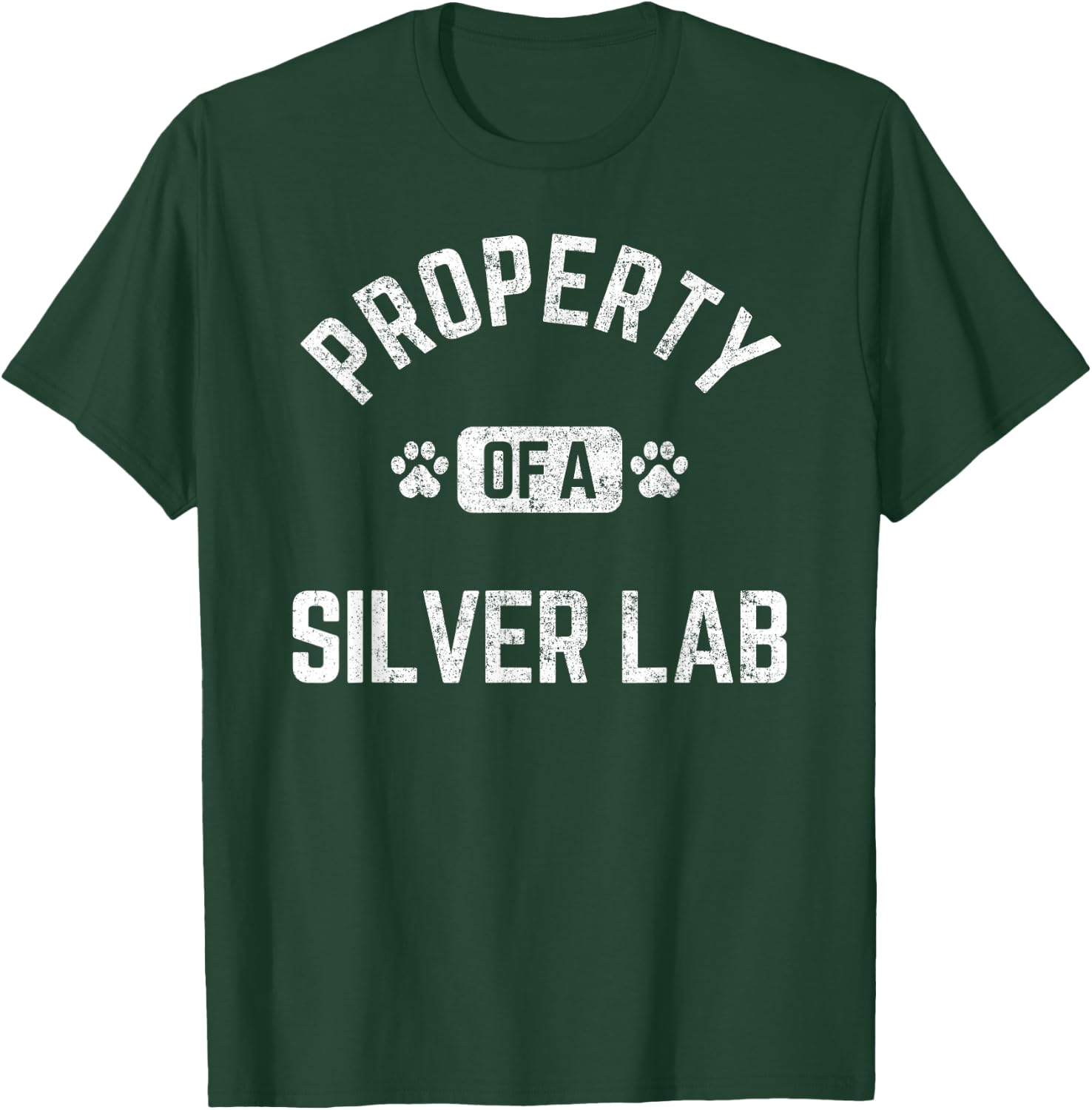 Property of a Silver Lab Labrador Lover Vintage Retro T-Shirt - T-Shirt | Forest