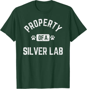 Property of a Silver Lab Labrador Lover Vintage Retro T-Shirt - T-Shirt | Forest