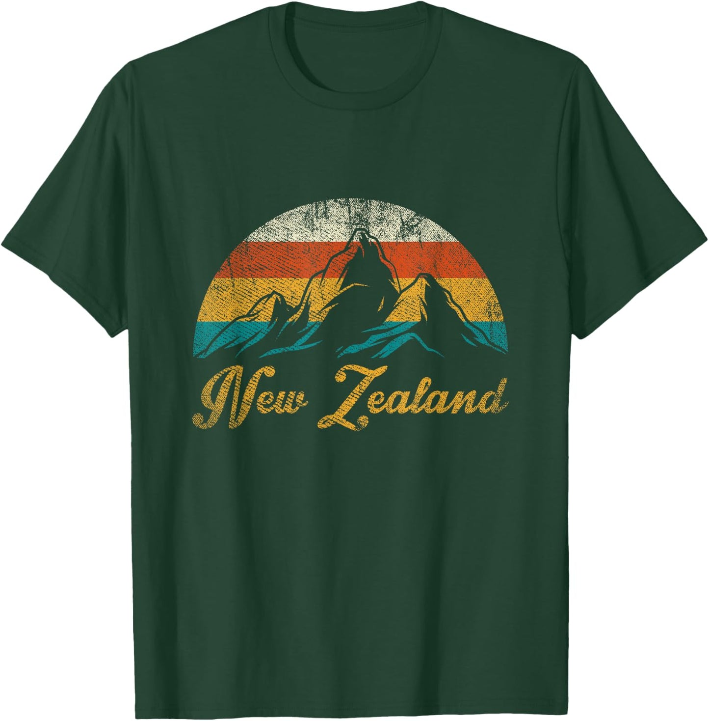 Maori Gifts Wellington New Zealand Retro New Zealand T-Shirt - T-Shirt | Forest