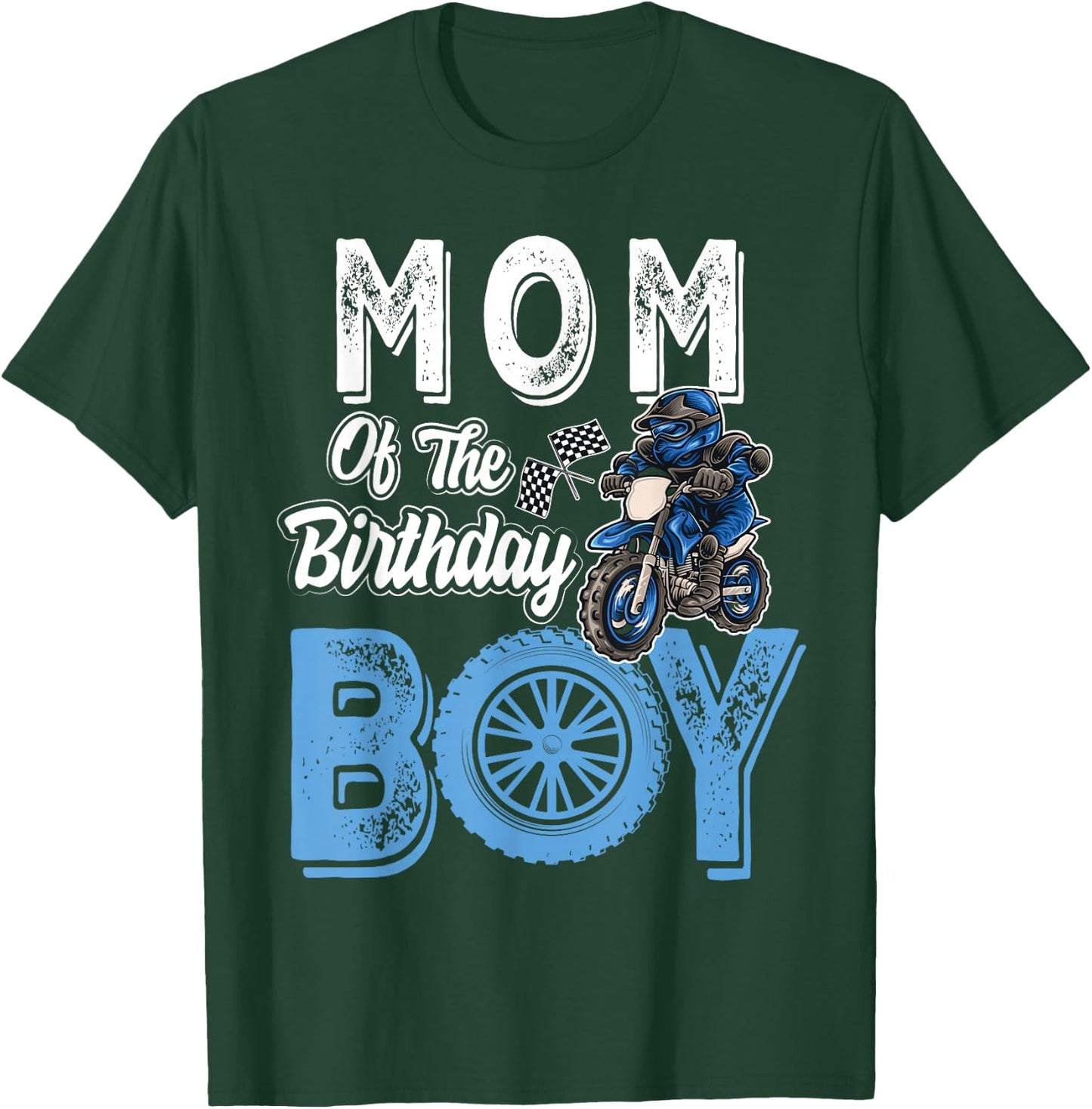 Mom of the Birthday Boy Dirt Bike B-day motocross Party T-Shirt - T-Shirt | Forest