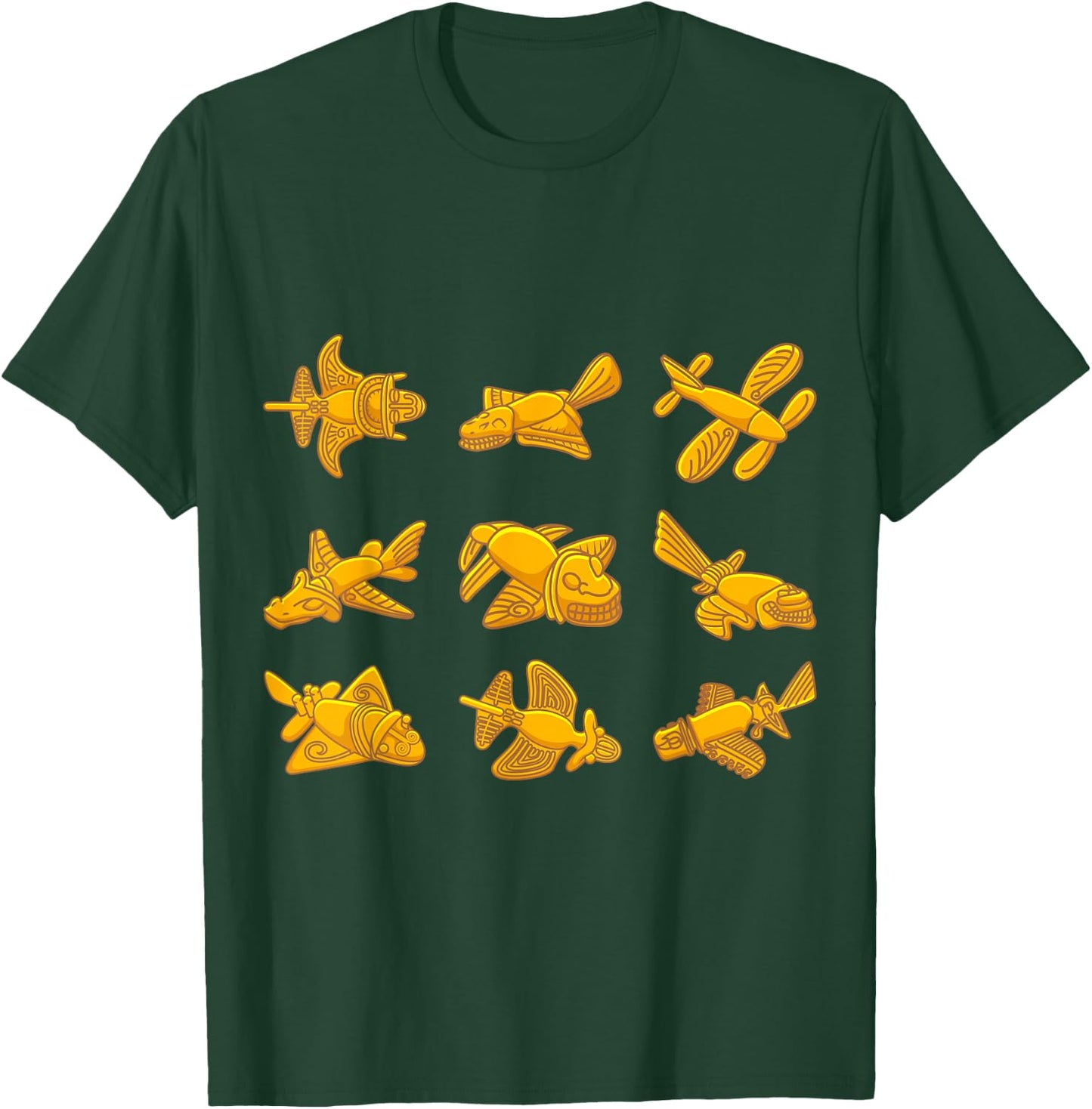 QUIMBAYA PLANE Ancient Alien Theory Quimbaya Artifact T-Shirt - T-Shirt | Forest