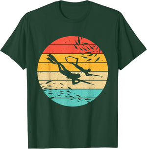 Funny Spearfishing Gift Women Dive Snorkeling Hunter T-Shirt - T-Shirt | Forest