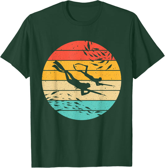 Funny Spearfishing Gift Women Dive Snorkeling Hunter T-Shirt - T-Shirt | Forest