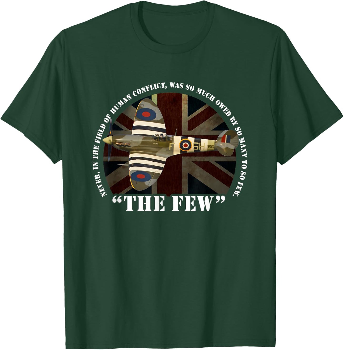 Spitfire Battle of Britain Aircraft The Few War Plane T-Shirt - T-Shirt | Forest