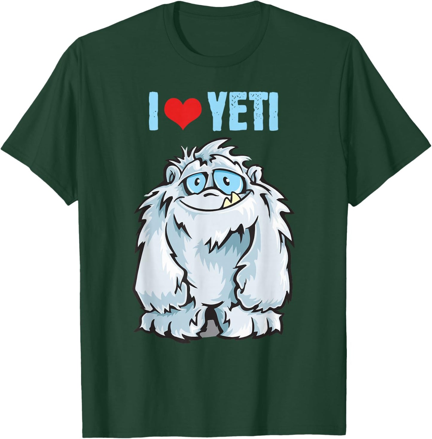 I Heart Yeti - I Love Yeti Men Girls Boys T-Shirt - T-Shirt | Forest