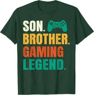 Son Brother Gaming Legend Video Gamer Tween Teenage Boys T-Shirt - T-Shirt | Forest