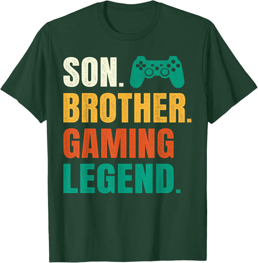 Son Brother Gaming Legend Video Gamer Tween Teenage Boys T-Shirt - T-Shirt | Forest