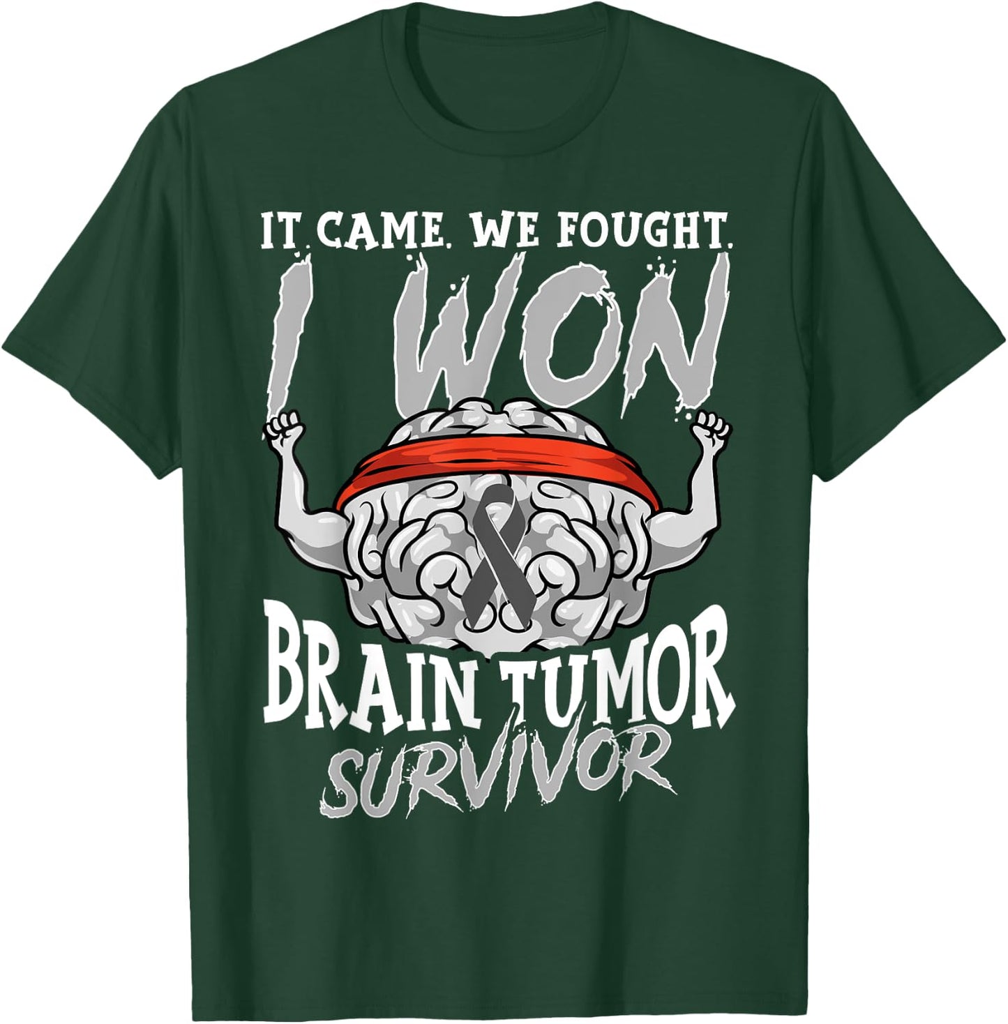 Brain Tumor Survivor Gift Cancer Survivor T-Shirt - T-Shirt | Forest