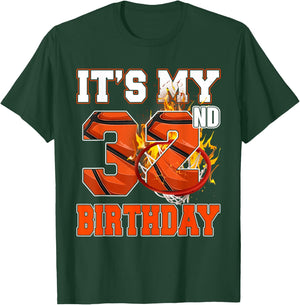 It's My 32nd Birthday Basketball Lover 32 Years Old Bday T-Shirt - T-Shirt | Forest