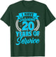 Anniversary Survived 20 Years of Service Employees T-Shirt - T-Shirt | Forest