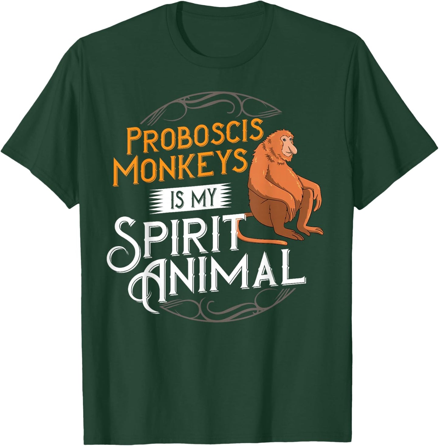 Proboscis Monkey Funny Long Nosed Monkeys T-Shirt - T-Shirt | Forest