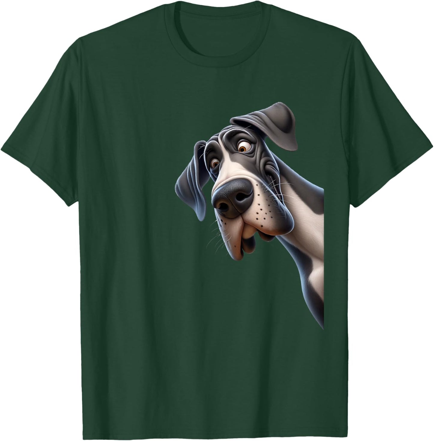 Goofy Giant Adorable Large Gentle Dog Lover Great Dane T-Shirt - T-Shirt | Forest