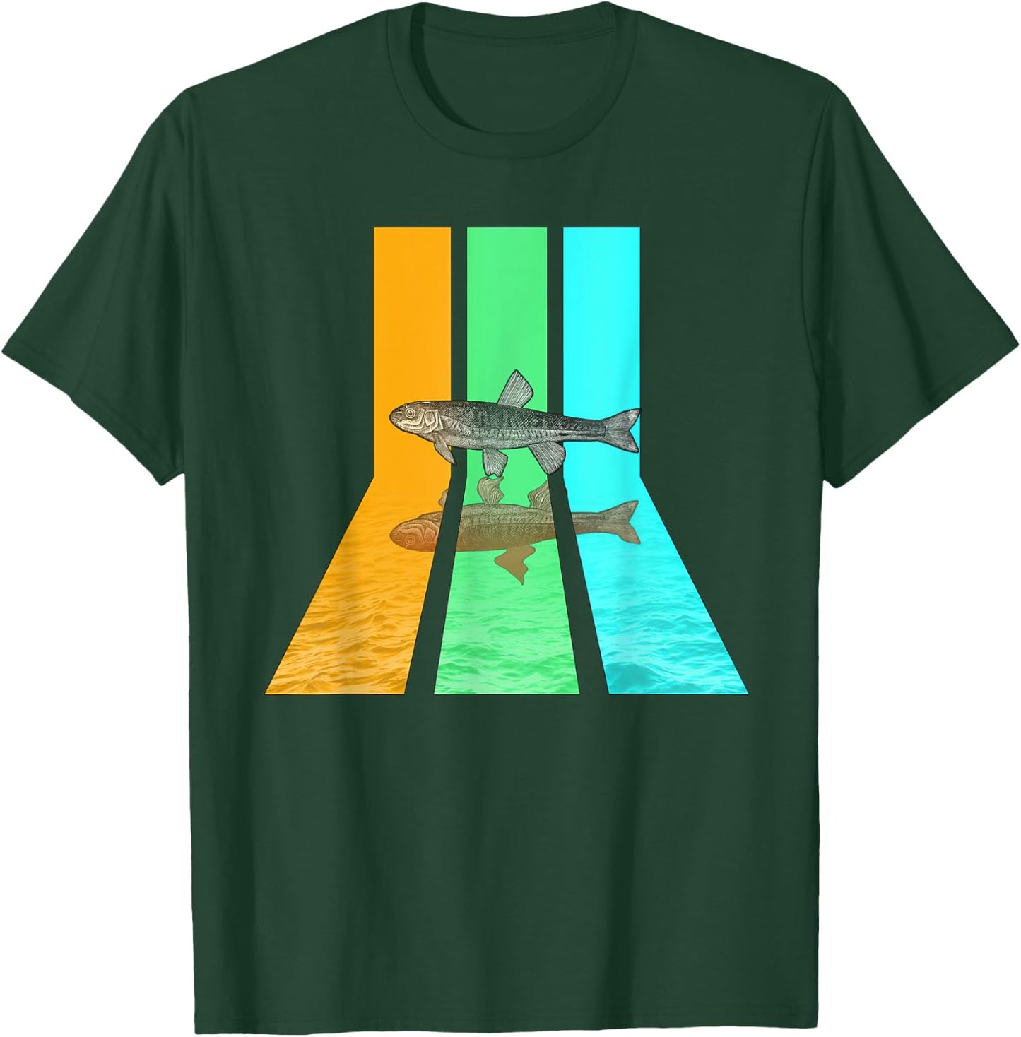 Retro 80s Vintage Style Minnow T-Shirt - T-Shirt | Forest