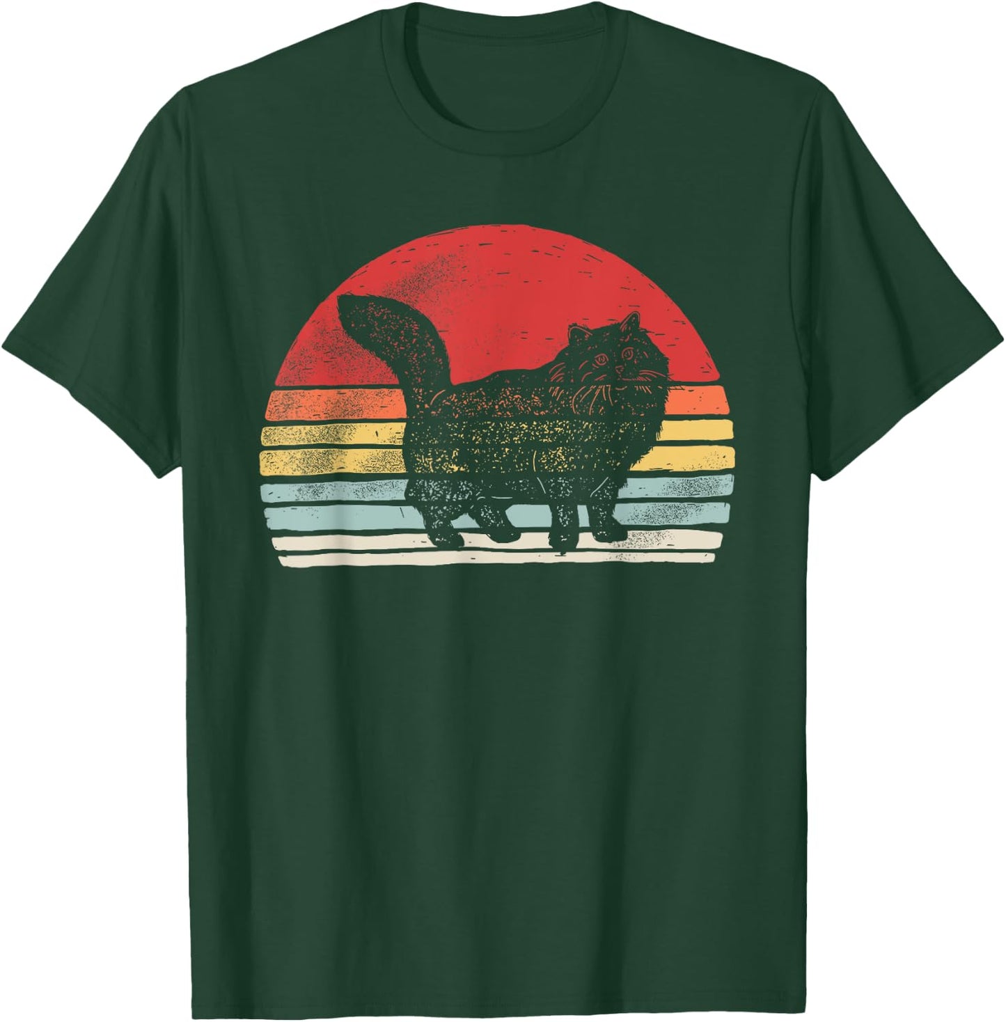 Vintage Retro Siberian Cat T-Shirt - T-Shirt | Forest