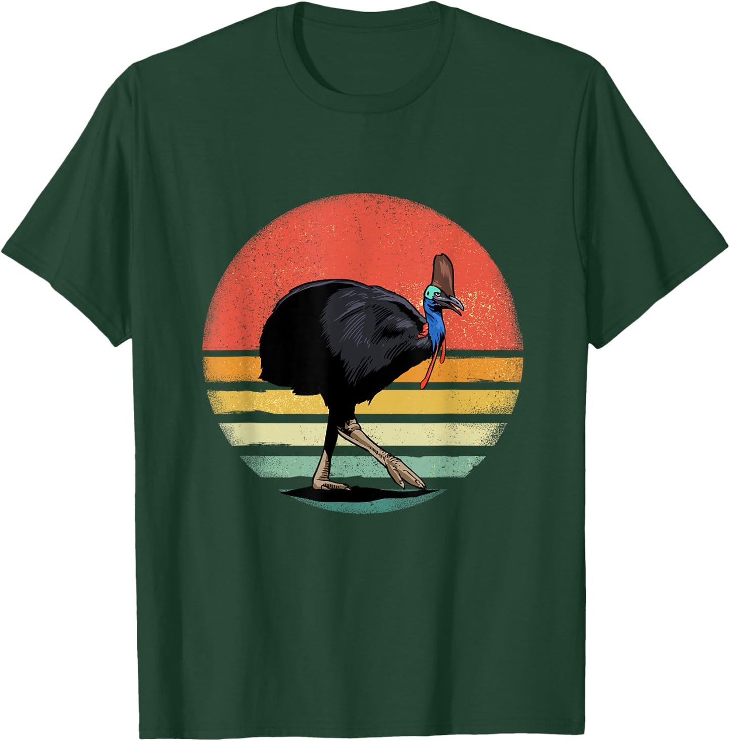 Retro Vintage Cassowary Nature Cassowary Bird Watcher T-Shirt - T-Shirt | Forest