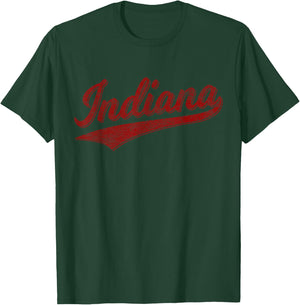 Indiana Varsity Script Classics Sports Jersey Style T-Shirt - T-Shirt | Forest