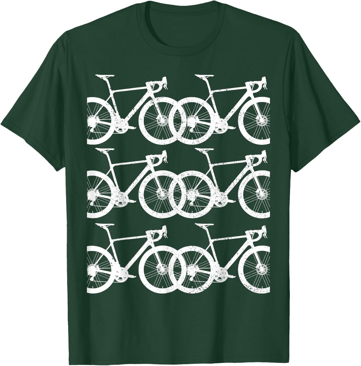 Road Bike Fixie Bicycle Road Cyclist Retro Cycling Gift T-Shirt - T-Shirt | Forest