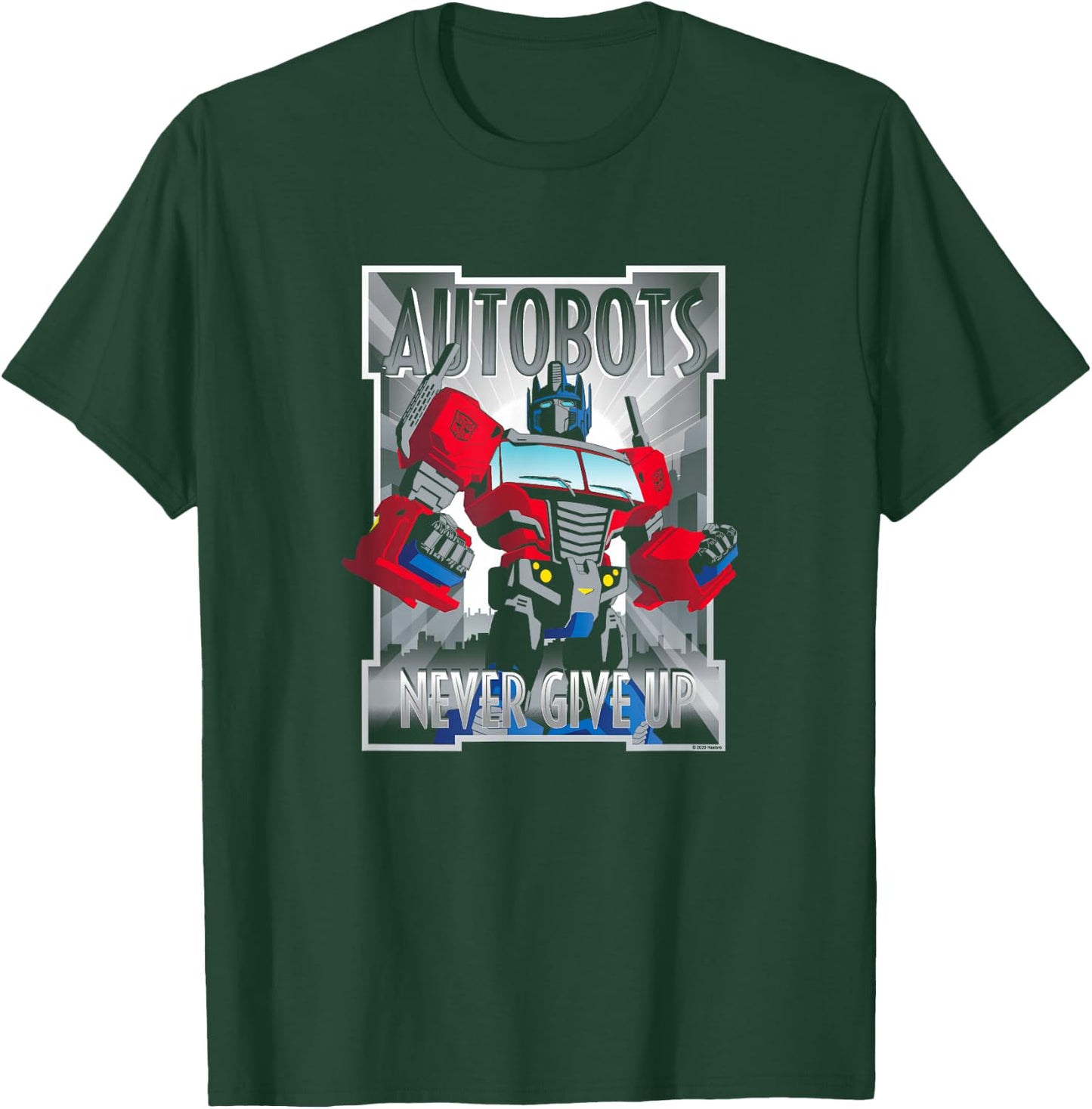 Transformers Optimus Prime Autobots Never Give Up Small T-Shirt - T-Shirt | Forest