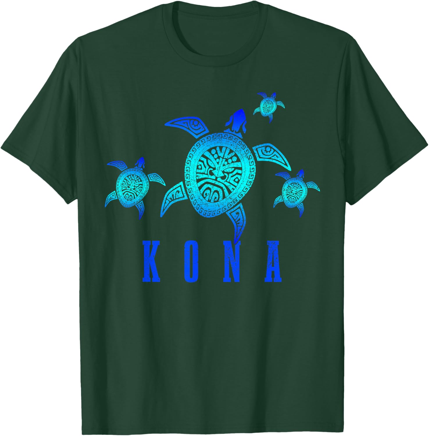 Kona Hawaii Turtle Diving Diver T-Shirt - T-Shirt | Forest