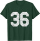 Jersey Uniform Number #36, 36th Birthday T-Shirt - T-Shirt | Forest