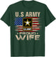 Vintage U.S Army Proud Wife With American Flag T-Shirt - T-Shirt | Forest