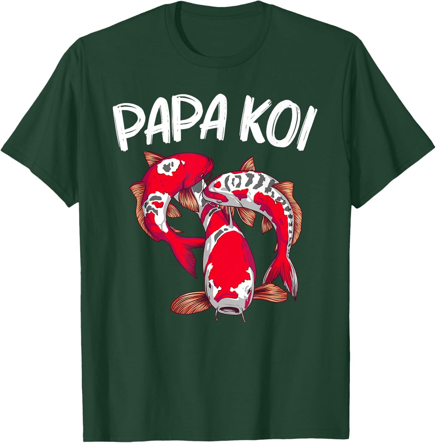 Koi Fish Gift Dad Men Japan Koi Carp Fishes Pond Lover T-Shirt - T-Shirt | Forest