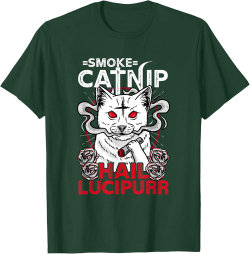 Smoke Catnip Hail Lucipurr l Satanic Occult Cat Men Women