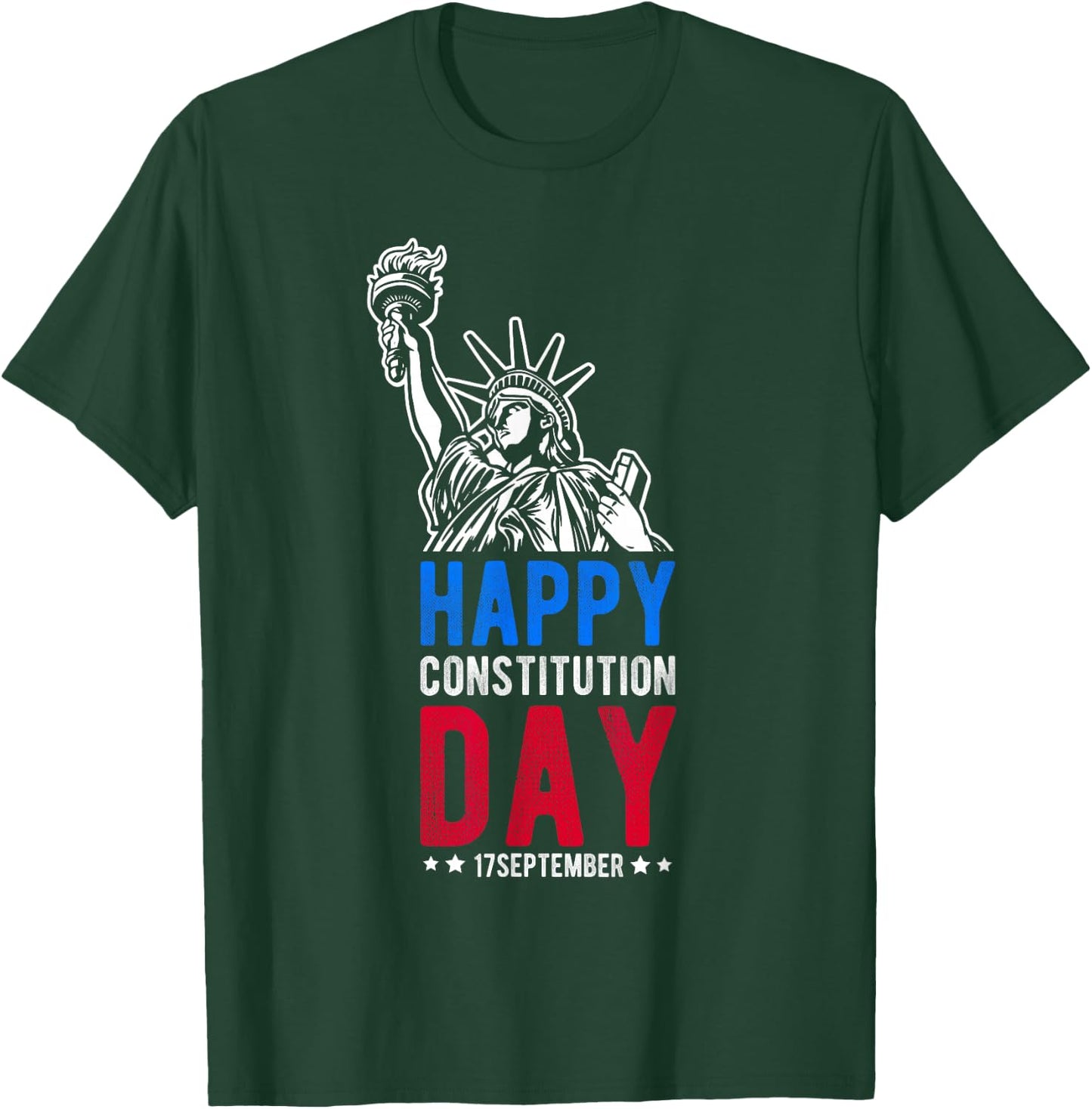 HAPPY Constitution Day 17SEPTEMBER Constitution Day US Flag T-Shirt - T-Shirt | Forest