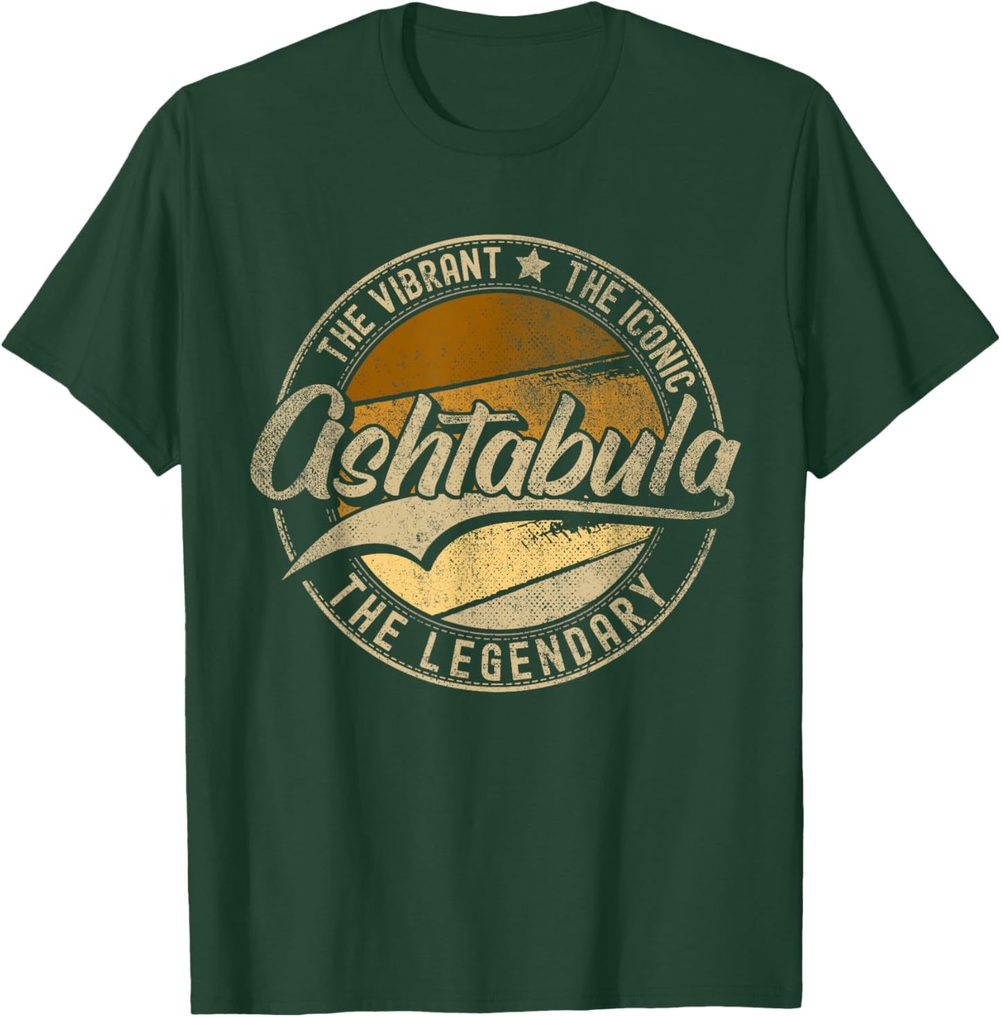 Ashtabula OH | Ohio | Vintage Distressed T-Shirt - T-Shirt | Forest