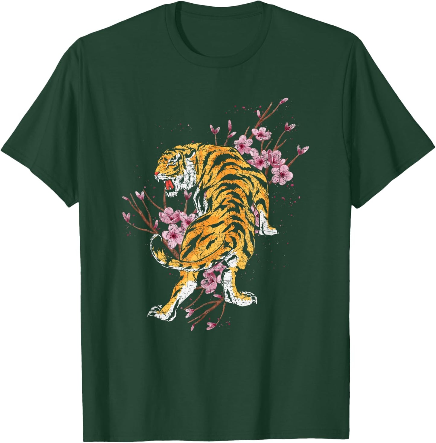 Cherry Blossom Tiger T-Shirt - T-Shirt | Forest
