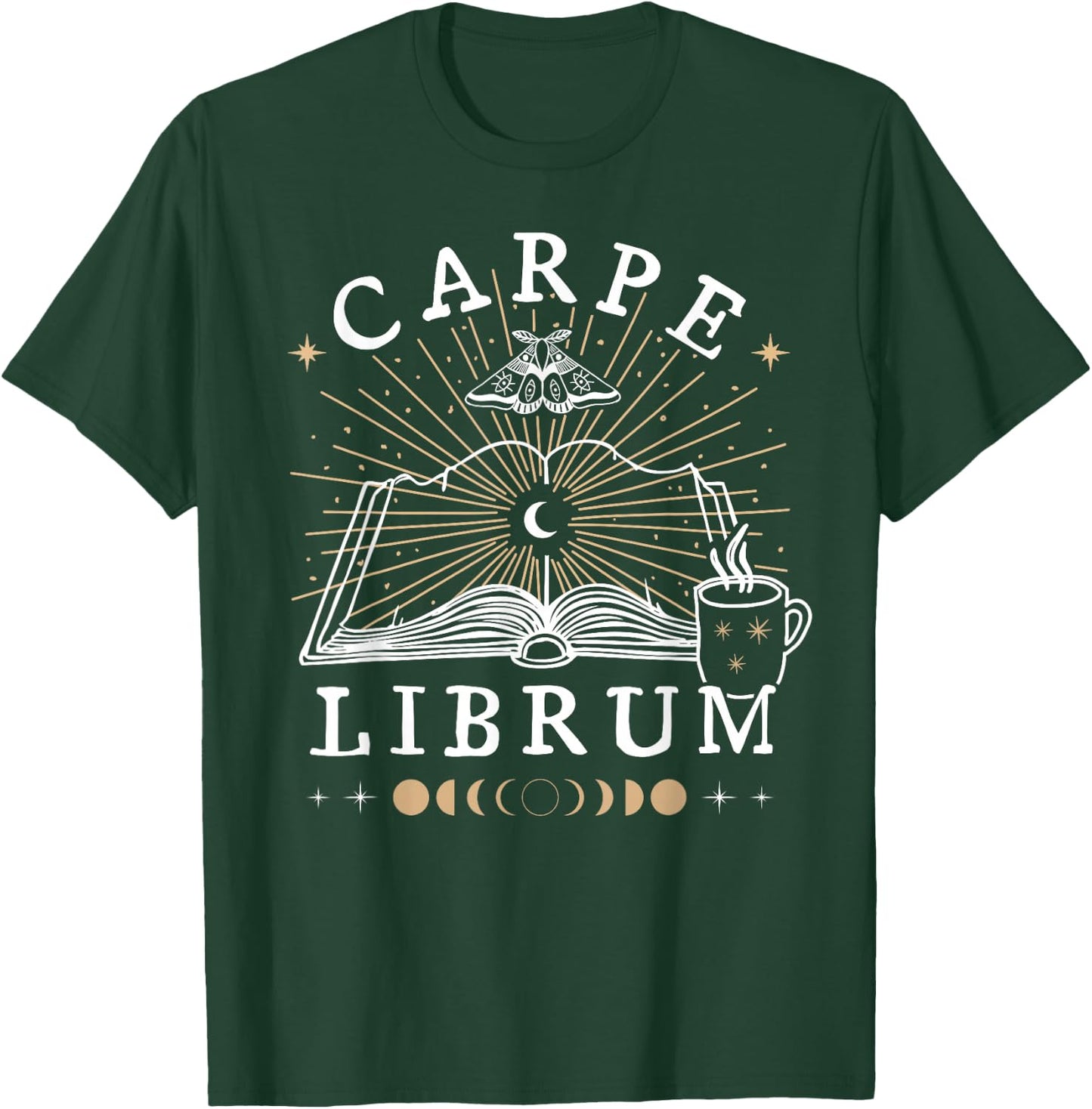 Carpe Librum Dark Academia Aesthetic Book Lover Witchy Goth T-Shirt - T-Shirt | Forest