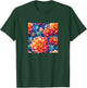 Dahlia Flower Watercolor Pattern Graphic T-Shirt - T-Shirt | Forest