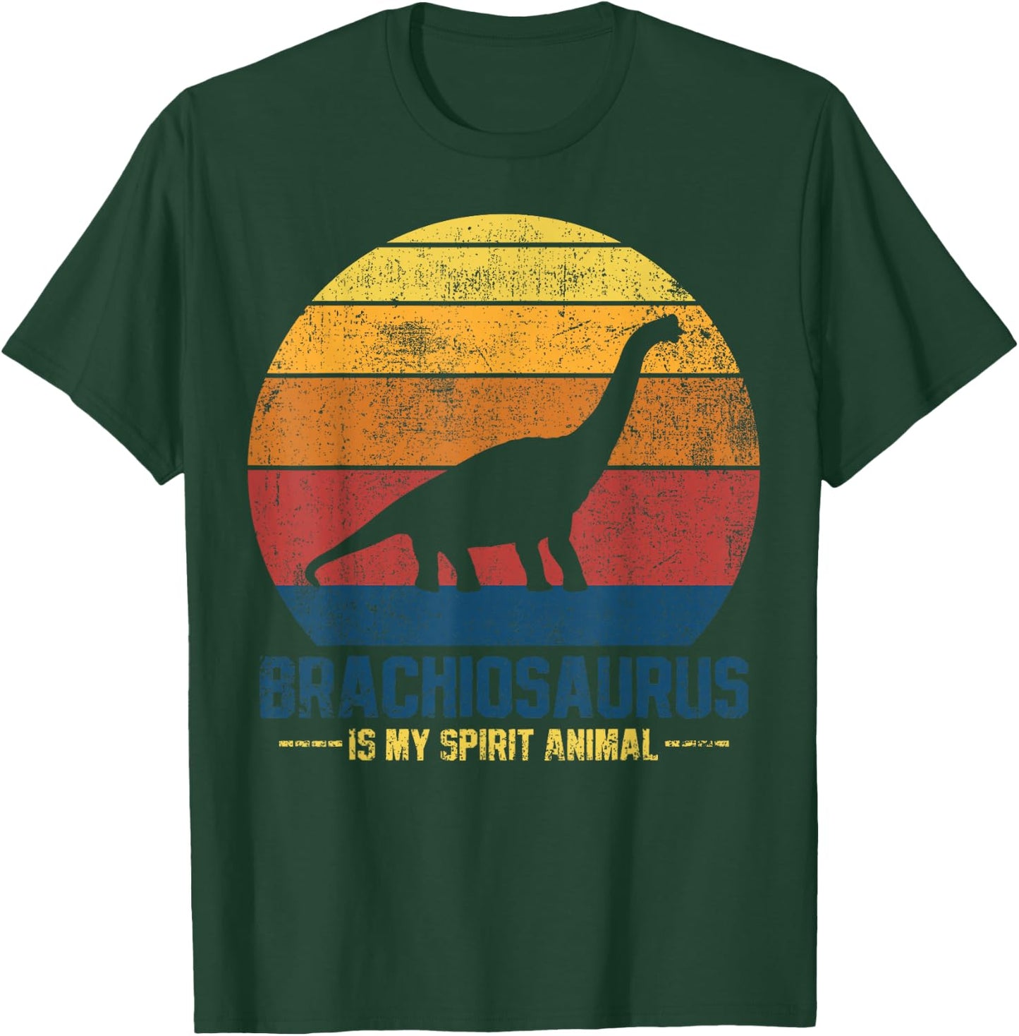 Brachiosaurus Dinosaurs Vintage T-Shirt - T-Shirt | Forest