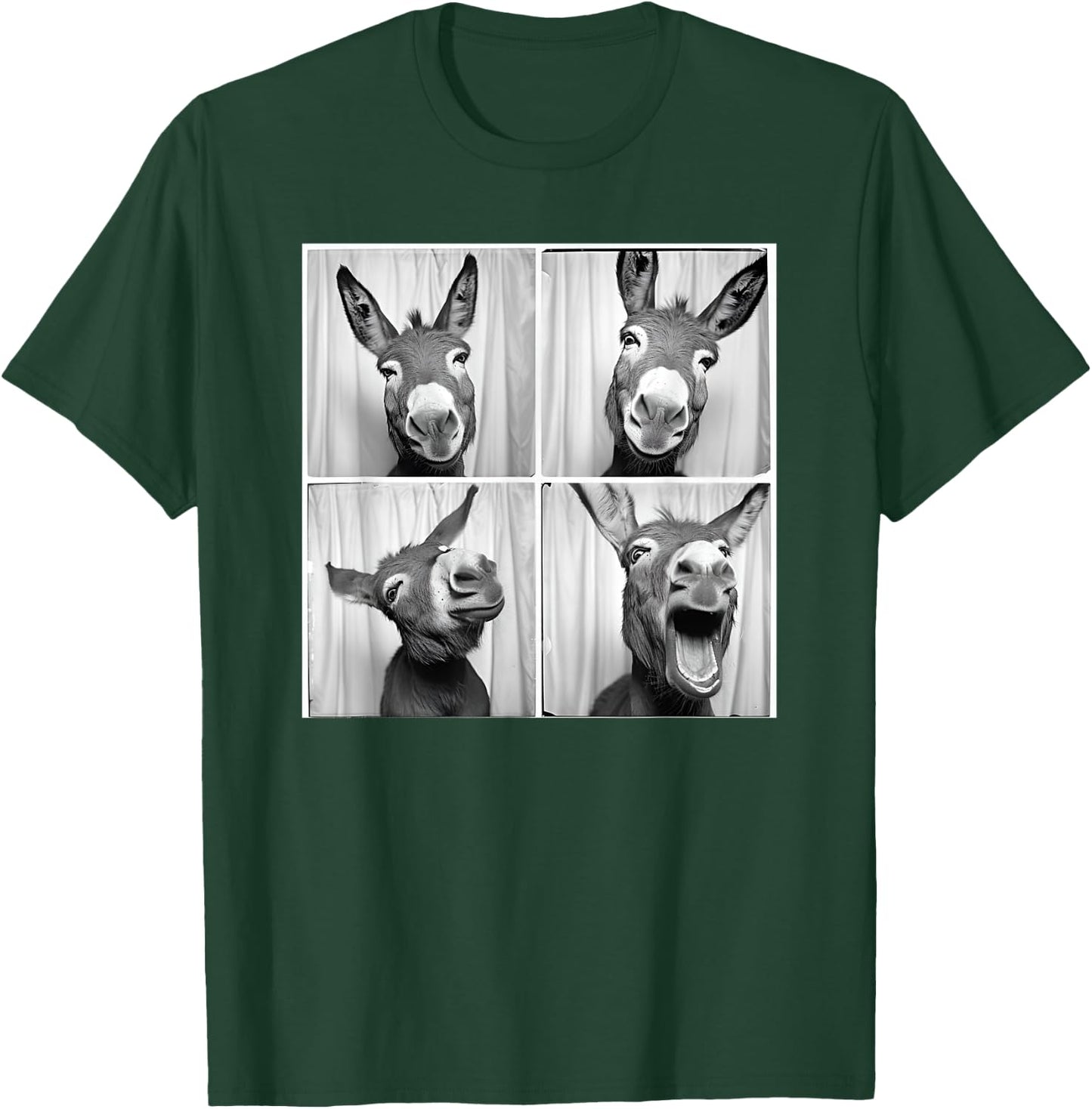 Laughing Donkey Face Quirky Farm Farming Funny Donkey T-Shirt - T-Shirt | Forest