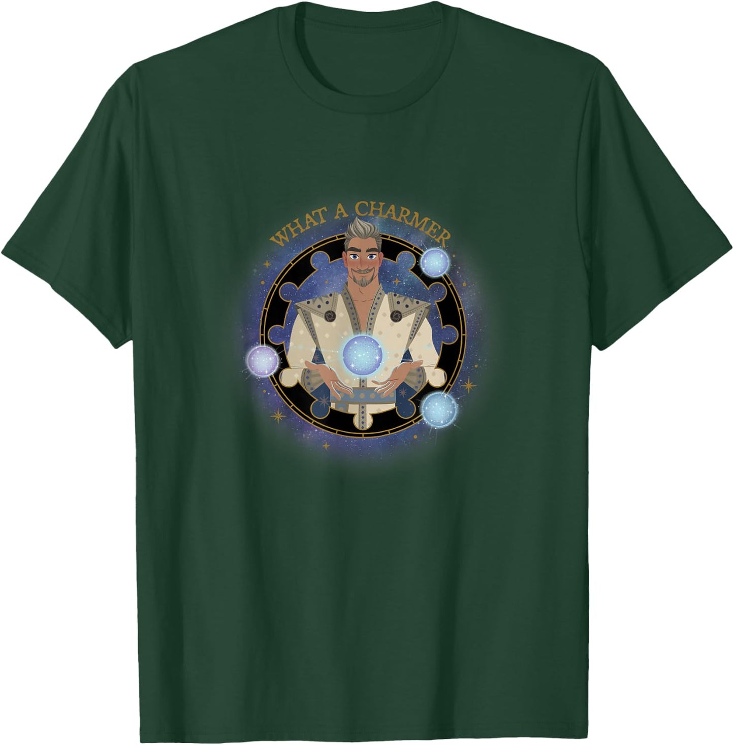Disney Wish King Magnifico What A Charmer Celestial Portrait T-Shirt - T-Shirt | Forest