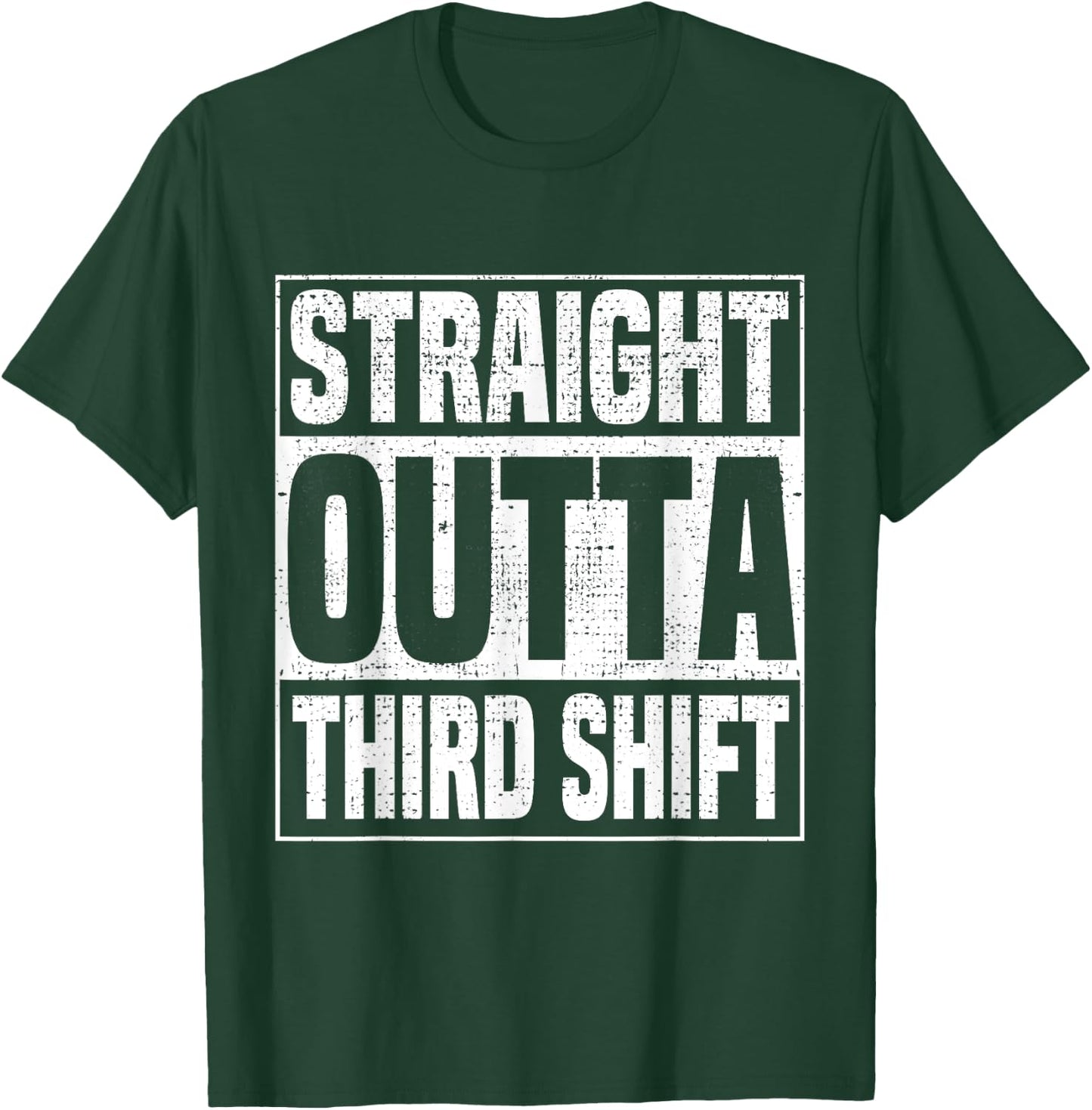 Funny Night Shifters 3rd Shift Work Midnight Crew Third T-Shirt - T-Shirt | Forest