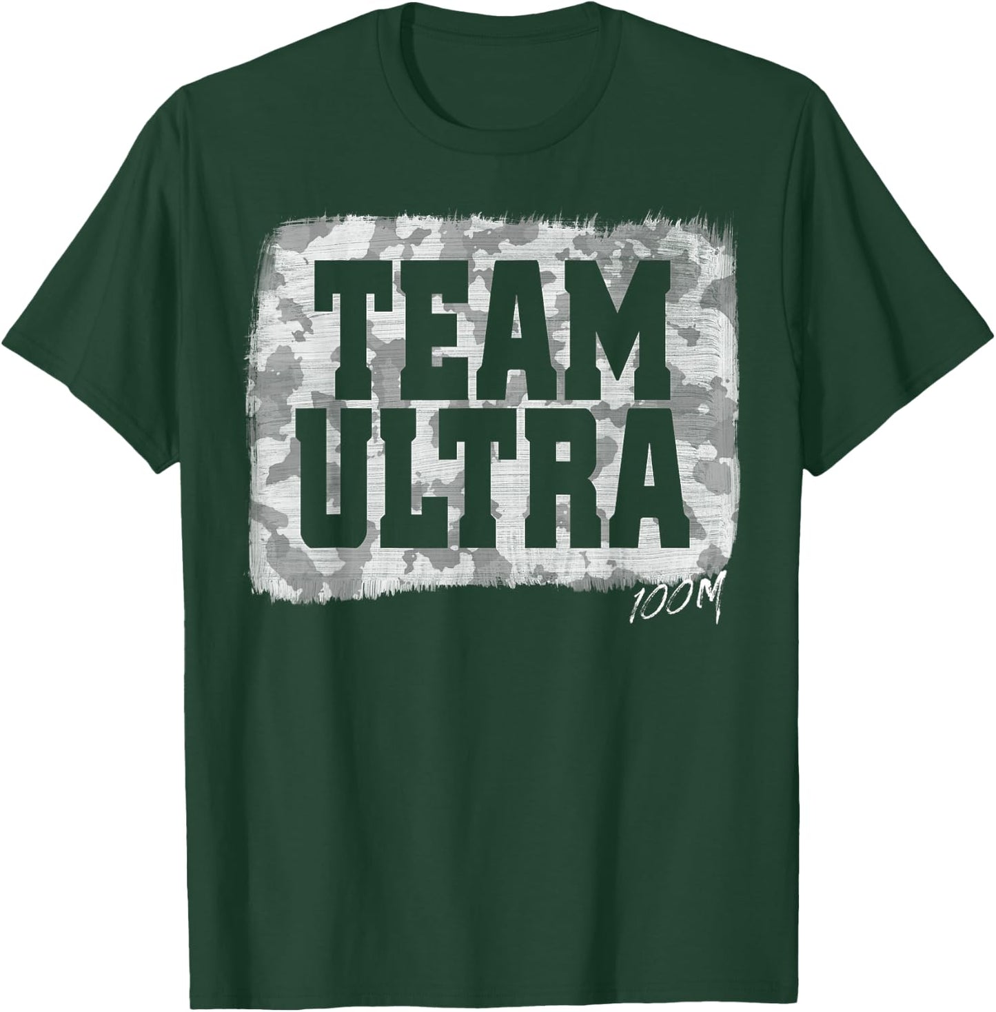 Team Ultra 100M Run Ultra Marathon Hill Runner Trail Running T-Shirt - T-Shirt | Forest