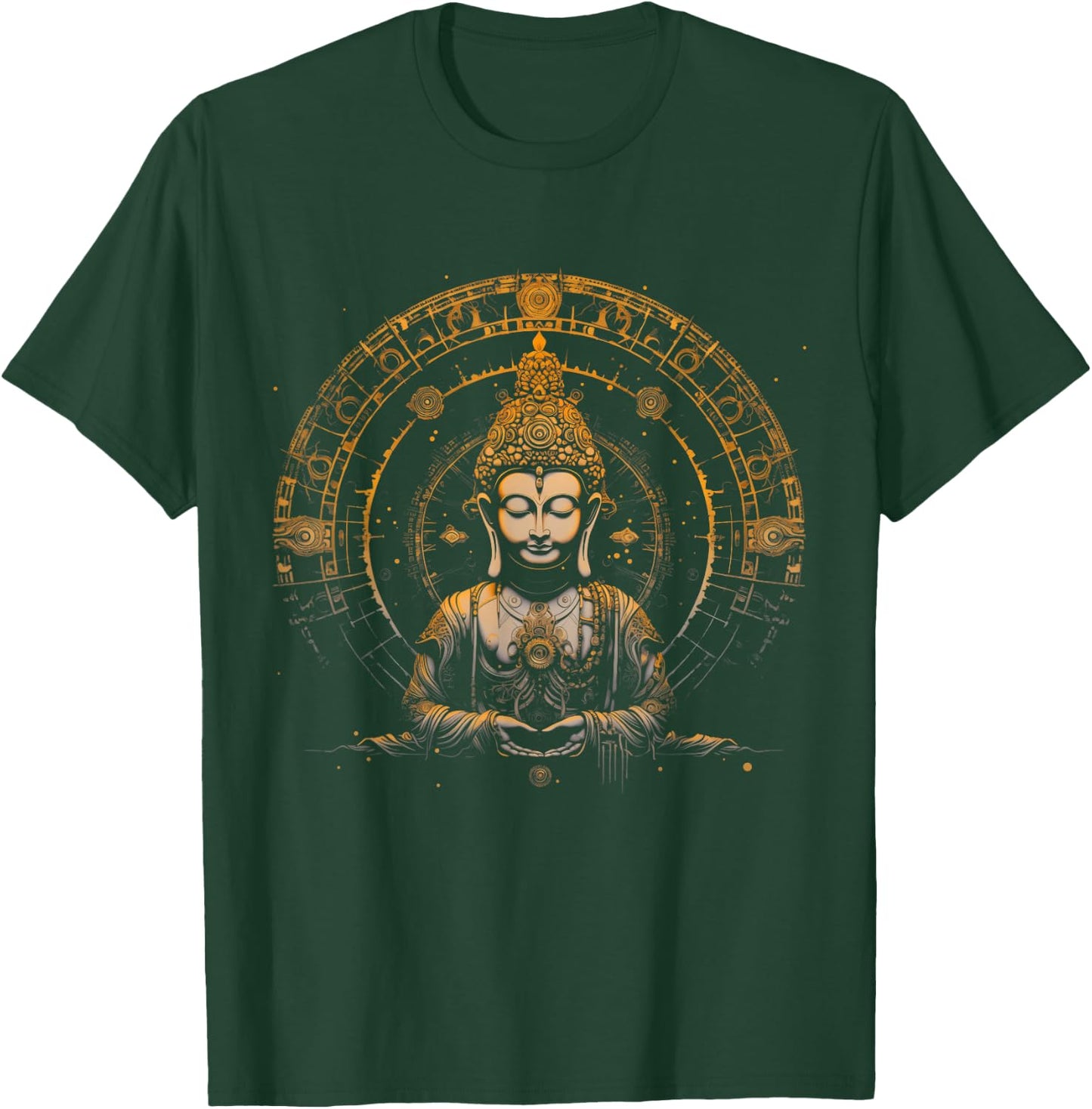 Buddha Mandala Buddhism Spiritual Yoga Yogi Zen Buddhist T-Shirt - T-Shirt | Forest