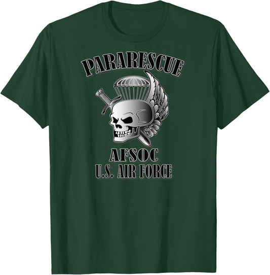 U.S.A.F. Pararescue (Back Design) T-Shirt - T-Shirt | Forest