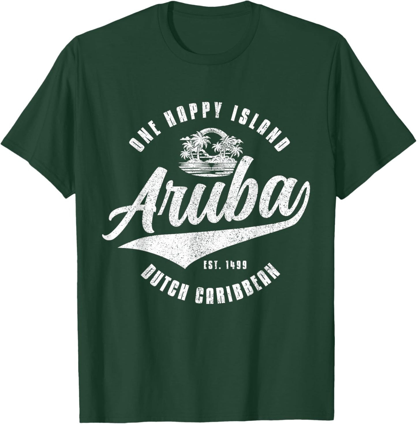 Aruba Happy Island Craibbean Souvenir Pride Vintage T-Shirt - T-Shirt | Forest