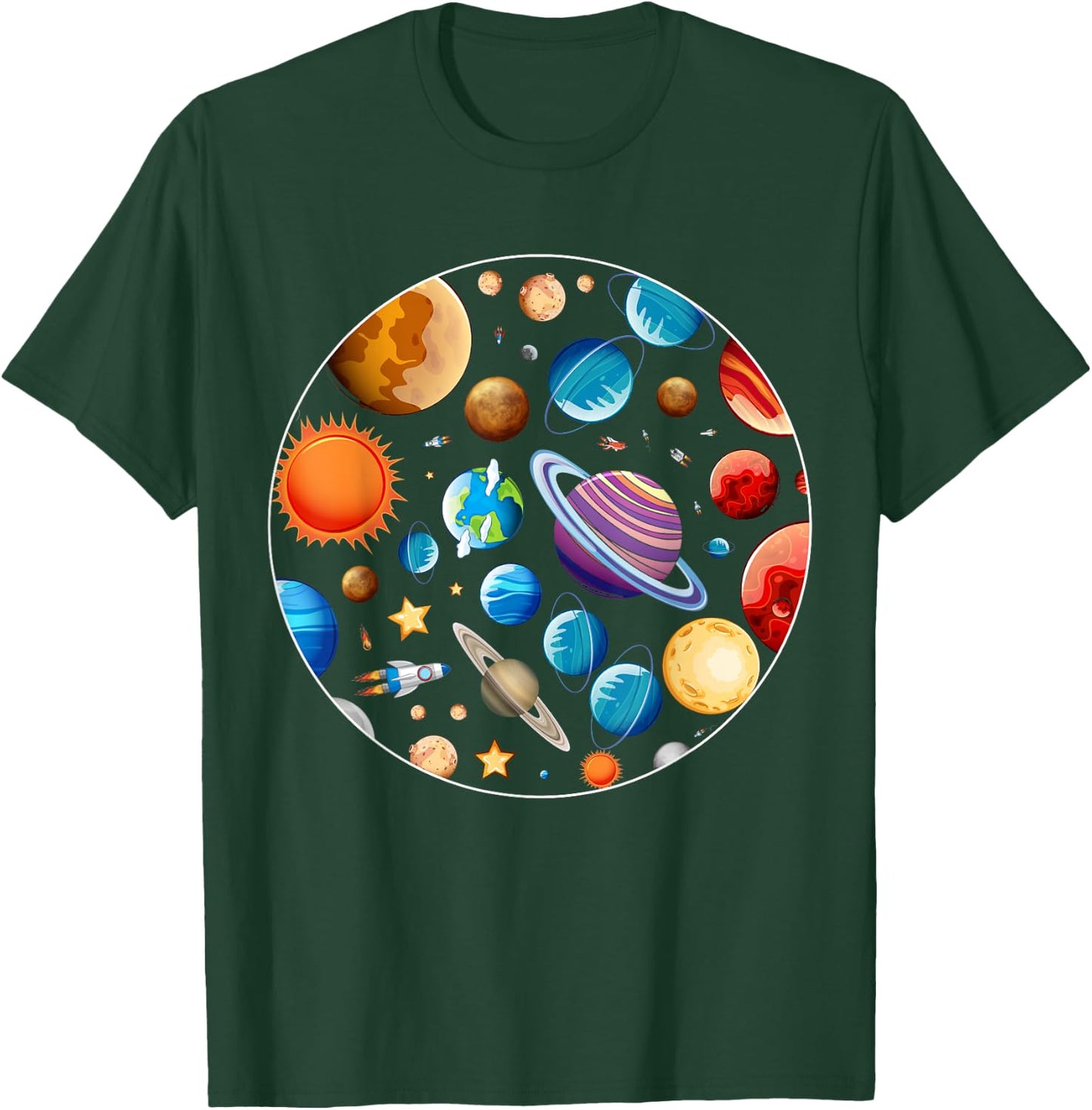Planets Astronomy Universe Outer Space Science T-Shirt - T-Shirt | Forest