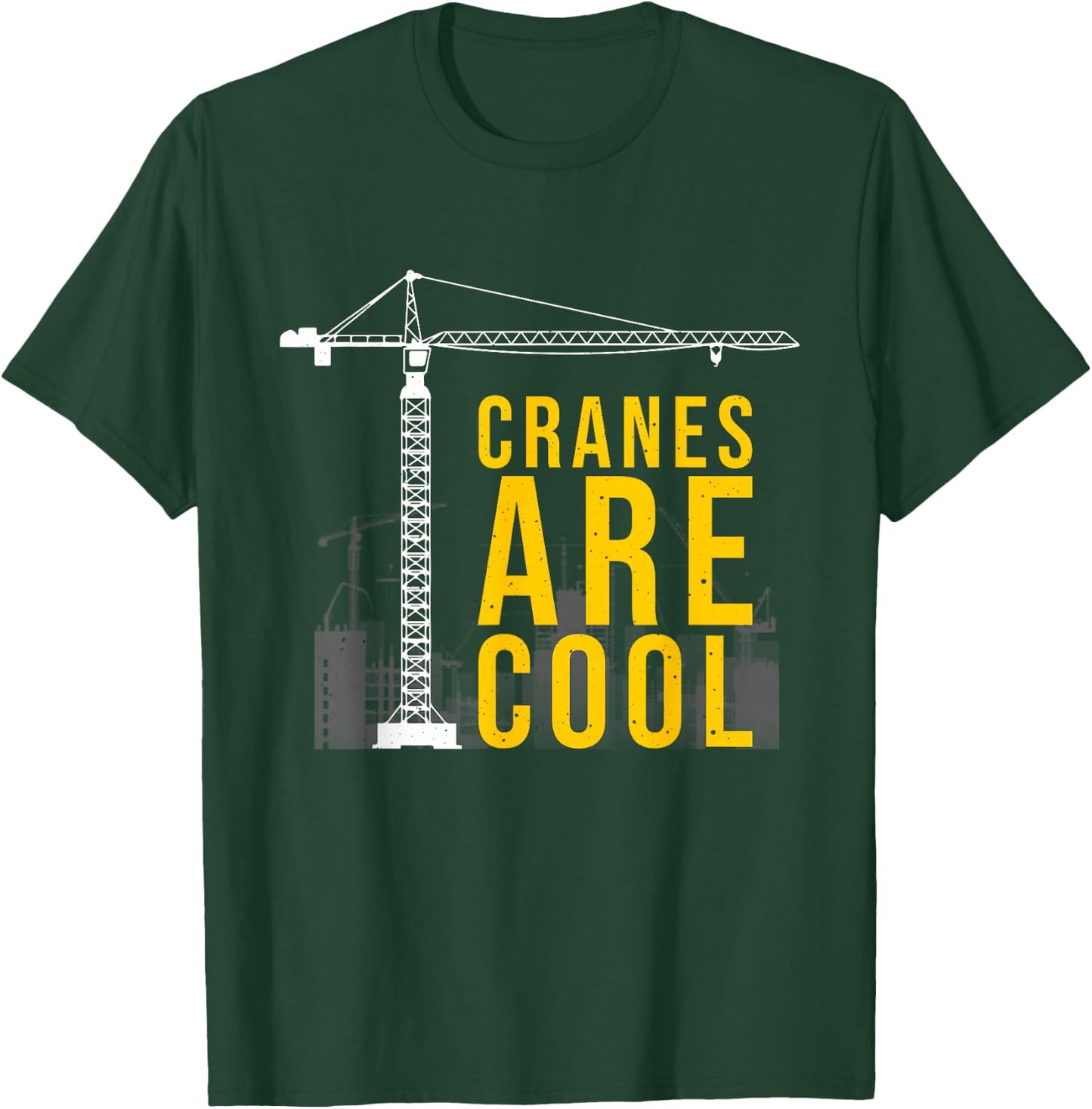 Funny Crane Operator Gift Construction Tower Crane Kids Boys T-Shirt - T-Shirt | Forest