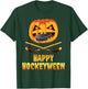 Happy Hockeyween Hockey Pumpkin Eating Puck Funny Halloween T-Shirt - T-Shirt | Forest